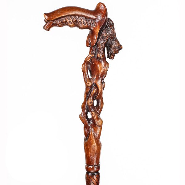 Awakening Bear (dark) Artisan Intricate Handcarved Cane Online - Image 4