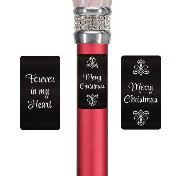 Custom Cane Engraving - Rectangle Black Anodized Aluminum - Christmas Special Hot on Sale - Image 4