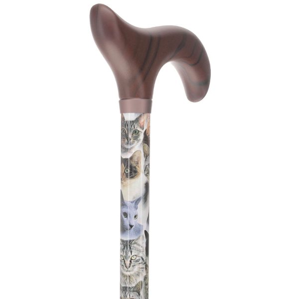 Scratch and Dent Cats Designer Adjustable Derby Walking Cane V2075 on Sale - Image 5