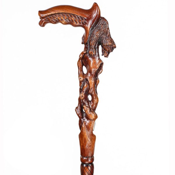 Awakening Bear (dark) Artisan Intricate Handcarved Cane Online - Image 3