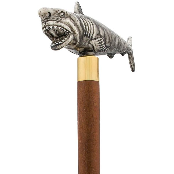 Scratch and Dent Tiger Shark Handle Cane w  Custom Shaft & Collar V1825 Online Sale - Image 4
