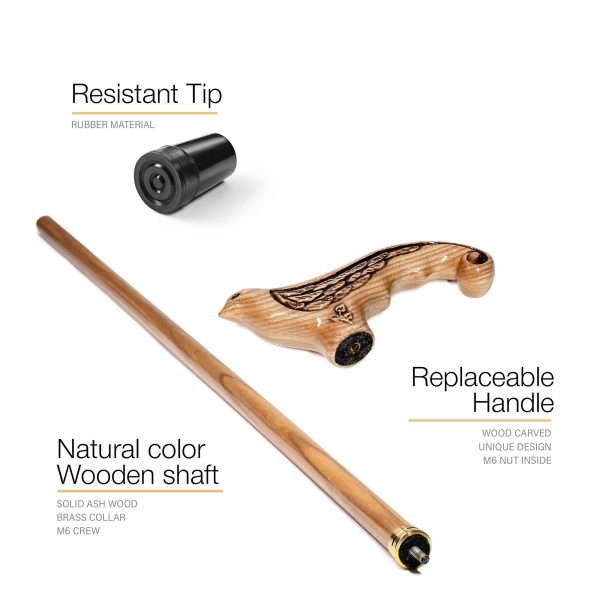 Swallow Under the Tree: Artisan Intricate Hand-Carved Cane Hot on Sale - Image 5