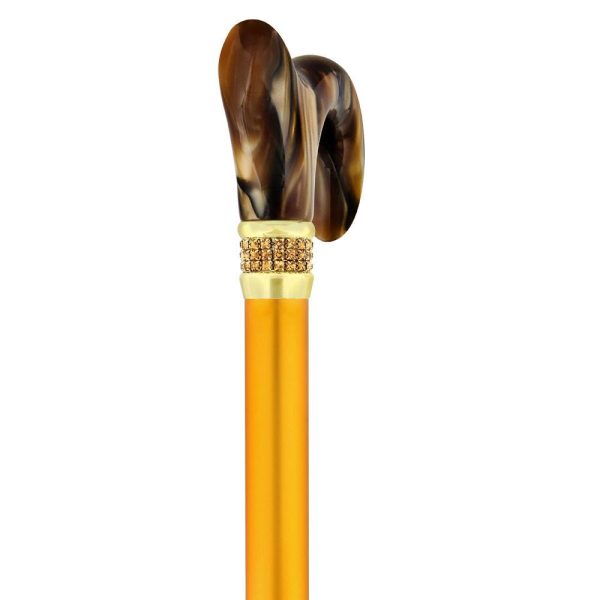 Scratch and Dent Golden Sienna Pearlz w  Rhinestone Collar Designer Adjustable Cane V1720 Cheap - Image 5