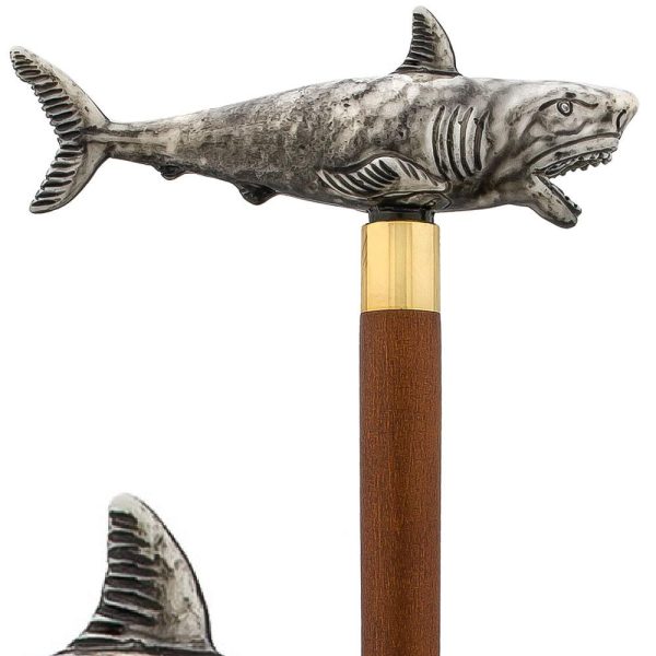 Scratch and Dent Tiger Shark Handle Cane w  Custom Shaft & Collar V1825 Online Sale - Image 2
