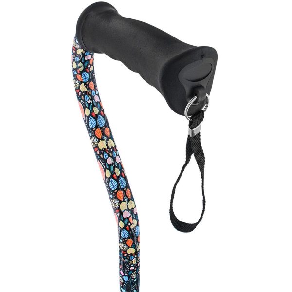 Autumn Leaves Aluminum Convertible Quad Walking Cane with Comfort Grip - Adjustable Shaft Supply - Image 5