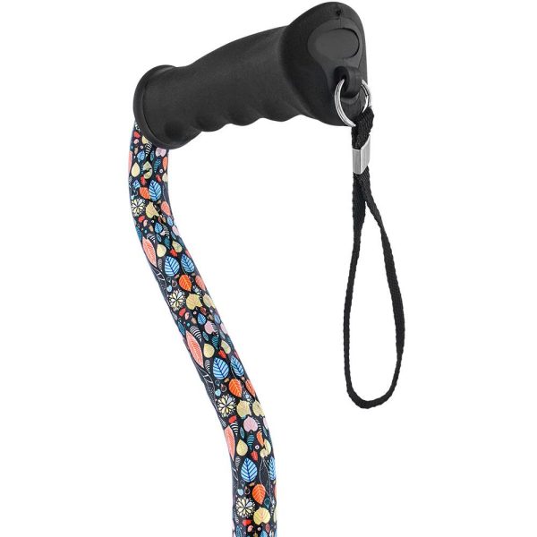 Autumn Leaves Aluminum Convertible Quad Walking Cane with Comfort Grip - Adjustable Shaft Supply - Image 4