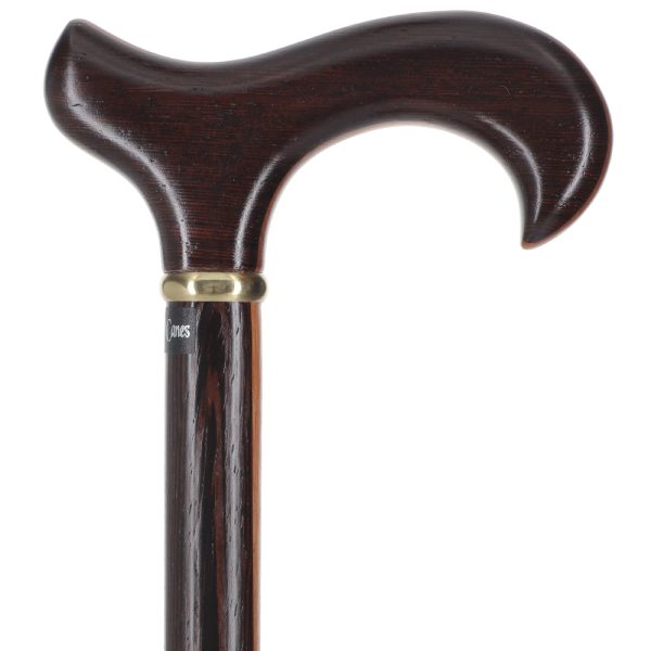 Exquisite Derby Cane: Afromosia Inlay, Textured Wenge Shaft Online now - Image 3