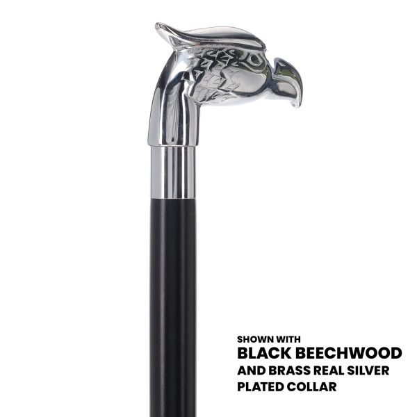 Eagle Premium Chrome Brass Handle Cane: Custom Shaft & Collar For Cheap - Image 5