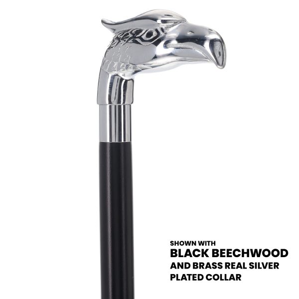 Eagle Premium Chrome Brass Handle Cane: Custom Shaft & Collar For Cheap - Image 4