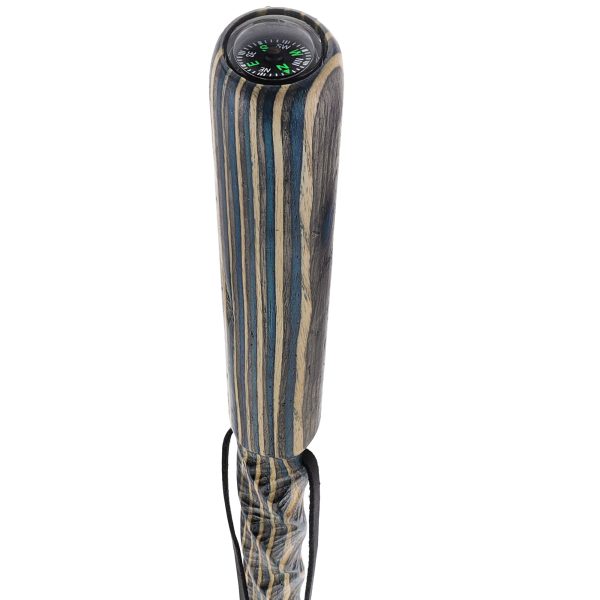 USA-Made Caribbean Wave Colorwood Hiking Staff: Rustic, Compass Online Hot Sale - Image 4
