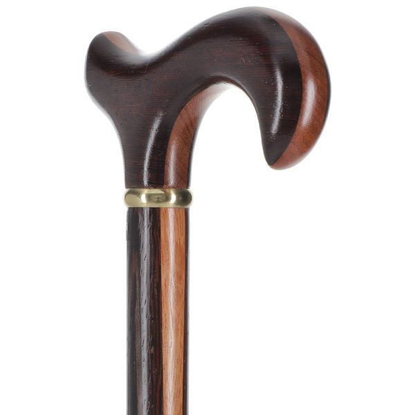 Exquisite Derby Cane: Afromosia Inlay, Textured Wenge Shaft Online now - Image 4