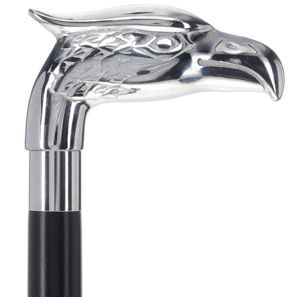 Eagle Premium Chrome Brass Handle Cane: Custom Shaft & Collar For Cheap - Image 2