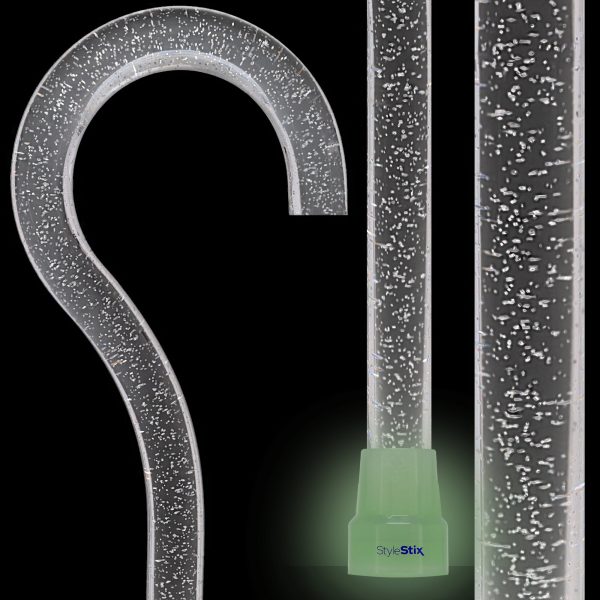 Clear Silver Luminance: Sparkle-Infused, Invisible Clear Shaft Online Hot Sale - Image 2