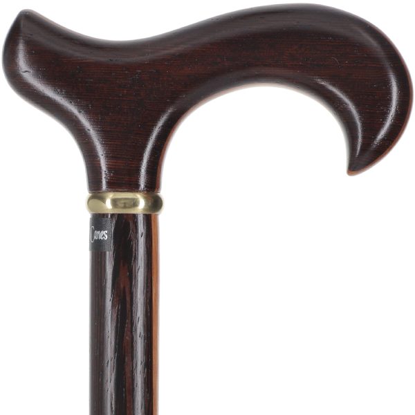 Exquisite Derby Cane: Afromosia Inlay, Textured Wenge Shaft Online now - Image 2