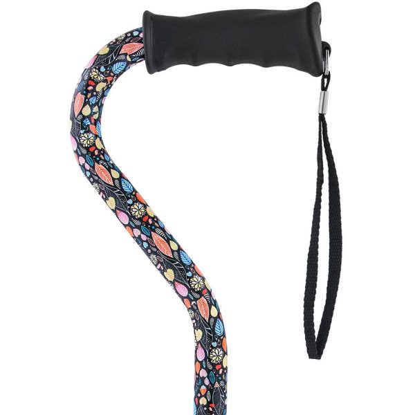 Autumn Leaves Aluminum Convertible Quad Walking Cane with Comfort Grip - Adjustable Shaft Supply - Image 2