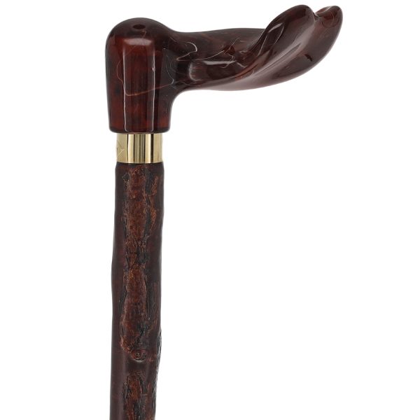 Blackthorn & Translucent Amber Style: Comfort Palm Grip Cane Online Hot Sale - Image 3